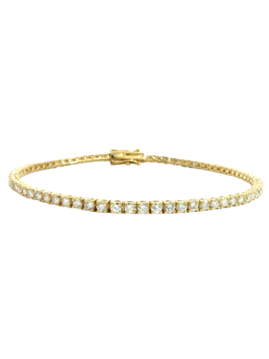The Jewel Box 14k Yellow Gold Classic 2.35ctw Diamond Tennis Bracelet